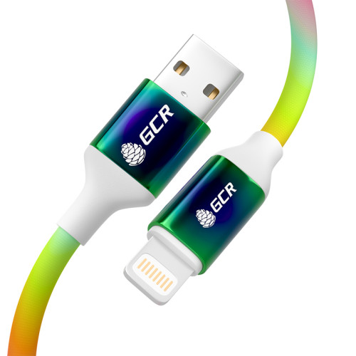 GCR Кабель 1.2m USB AM/Lightning - поддержка всех IOS, MFI, AL корпус, GRADIENT, GCR-53107