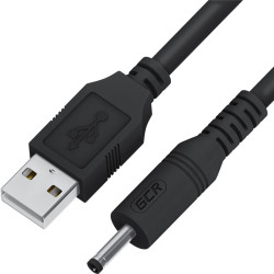 GCR Кабель питания 1.0m USB AM / DC Jack 3.5mm, черный