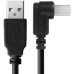 Greenconnect Кабель 3.0m USB 2.0, AM/BM угловой, черный, 28/28 AWG, экран, армированный, морозостойкий, GCR-UPC3M2-BB2S-3.0m