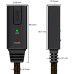 Greenconnect Удлинитель 7.5m USB 2.0, AM/AF, черно-прозрачный, с активным усилителем сигнала, 28/24 AWG, разъём для доп.питания, GCR-UEC3M2-BD2S-7.5m