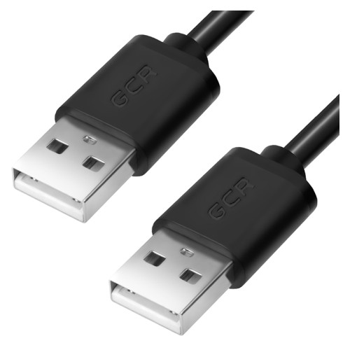 Greenconnect Кабель 2.0m USB 2.0, AM/AM, черный, 28/28 AWG, экран, армированный, морозостойкий, GCR-UM5M-BB2S-2.0m