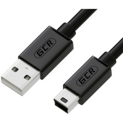 Greenconnect Кабель 3.0m USB 2.0, AM/mini 5P, черный, 28/28 AWG, экран, армированный, морозостойкий, GCR-UM2M5P-BB2S-3.0m