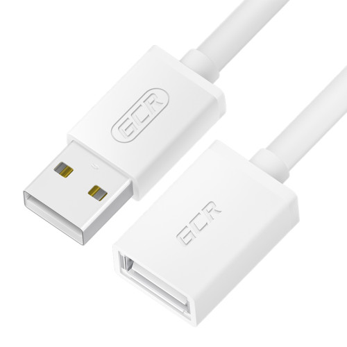 Greenconnect Удлинитель 0.5m USB 2.0, AM/AF, белый, 28/28 AWG, морозостойкий, GCR-UEC5M-BB-0.5m