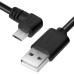 Greenconnect Кабель 1.0m USB 2.0, AM/microB 5pin угловой, черный, 28/28 AWG, экран, армированный, морозостойкий, GCR-UA8AMCB6-BB2S-1.0m