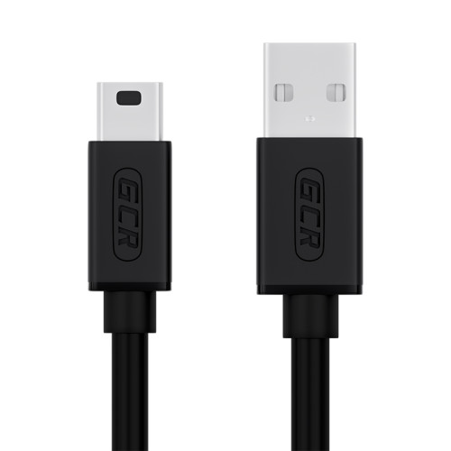 Greenconnect Кабель 3.0m USB 2.0, AM/mini 5P, черный, 28/28 AWG, экран, армированный, морозостойкий, GCR-UM2M5P-BB2S-3.0m