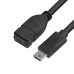 GCR Удлинитель 1.0m MiniUSB, M/F, черный, GCR-52445