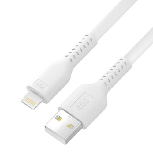 4PH Кабель 0.5m USB AM/Lightning - поддержка всех iOS, MFi, белый, 4PH-R90071