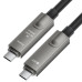 GCR PRO Кабель AOC Type-C 10.0m оптический 8K60Hz, 40Gbps, PD 60W, M/M, черный, GCR-57748 GCR PRO Кабель AOC Type-C 10.0m оптический 8K60Hz, 40Gbps, PD 60W, M/M, черный, GCR-57748