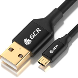 Greenconnect Кабель 3A 1.0m USB 2.0 для Samsung, GOLD, ОS Android, AM/microB 5pin, черный, AL корпус черный, черный ПВХ, 28/22 AWG, поддержка функции быстрой зарядки, GCR-51179