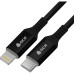 GCR Кабель PREMIUM 3.0m TypeC/Lightning MFI POWER DELIVERY 18 W, быстрая зарядка, черный силикон, AL case черный, черный ПВХ, GCR-53747 GCR Кабель PREMIUM 3.0m TypeC/Lightning MFI POWER DELIVERY 18 W, быстрая зарядка, черный силикон, AL case черный, черный ПВХ, GCR-53747