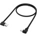 Greenconnect Кабель 1.0m USB 2.0, AM угловой/BM угловой, черный, 28/28 AWG, экран, армированный, морозостойкий, GCR-AUPC5AM-BB2S-1.0m