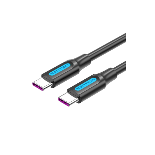 Кабель Vention USB 2.0 CM/CM 5А PD100W - 2м. Черный, шт.