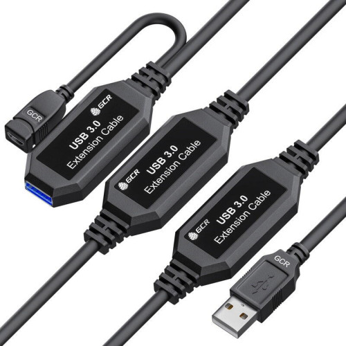 GCR Удлинитель активный 15.0m(5.0m + 5.0m + 5.0m) USB 3.0 AM/AF, черный, с 3-мя усилителями сигнала, доп.питание micro, GCR-51925 GCR Удлинитель активный 15.0m(5.0m + 5.0m + 5.0m) USB 3.0 AM/AF, черный, с 3-мя усилителями сигнала, доп.питание micro, GCR-51925
