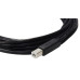 GCR Кабель 1.8m USB 2.0, AM/BM, черный, 28/28 AWG, экран, армированный, морозостойкий, GCR-UPC5M-BB2S-1.8m