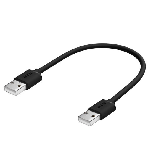 GCR Кабель 0.3m USB 2.0, AM/AM, черный, 28/28 AWG, экран, армированный, морозостойкий GCR Кабель 0.3m USB 2.0, AM/AM, черный, 28/28 AWG, экран, армированный, морозостойкий