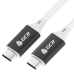 GCR Кабель USB 3.1 (USB 3.2  Gen 1) Type C-С, 0.5m, 100W/20V/5A, M/M, 5 Гбит/с, TPE, AL сase черный, белый, GCR-55455