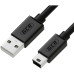 Greenconnect Кабель 1.5m USB 2.0, AM/mini 5P, черный, 28/28 AWG, экран, армированный, морозостойкий, GCR-UM2M5P-BB2S-1.5m Greenconnect Кабель 1.5m USB 2.0, AM/mini 5P, черный, 28/28 AWG, экран, армированный, морозостойкий, GCR-UM2M5P-BB2S-1.5m