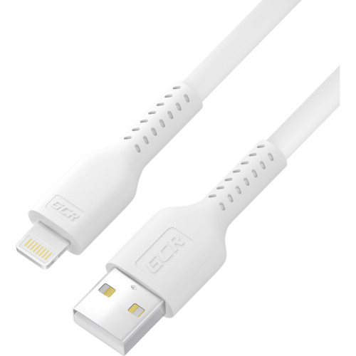 GCR Кабель 0.5m USB AM/Lightning - поддержка всех IOS, MFi, белый, GCR-54250