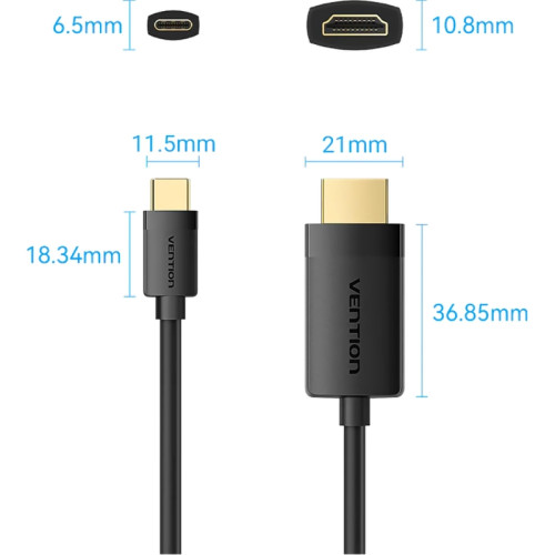 Кабель Vention USB Type C M > HDMI M - 1.5м.