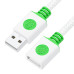 GCR PRO Удлинитель Premium PROF 1.0m USB 2.0 AM/AF, белый, в оплетке нейлон 28/24 AWG, медь, экран, армирование, заземление, GCR-55073