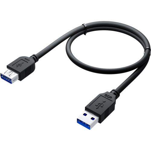 GCR Удлинитель 3.0m USB 3.0, AM/AF, черный, GCR-52702