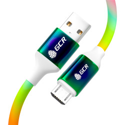 GCR Кабель 1.2m MicroUSB быстрая зарядка, GRADIENT, 28/24 AWG