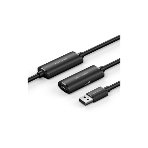 Активный кабель-удлинитель Vention USB 2.0 AM/AF с усилителем - 20м Черный