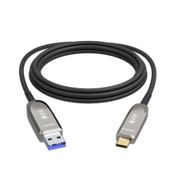 GCR PRO Кабель USB 3.1 (USB 3.2 Gen 2) Type-C, 10.0m, оптический, AM / CM, 10 Гбит/с, черный