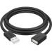 GCR Удлинитель 1.8m USB 2.0 AM/AF, черный, GCR-55071