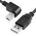 Greenconnect Кабель 1.0m USB 2.0, AM/BM угловой, черный, 28/28 AWG, экран, армированный, морозостойкий, GCR-UPC3M2-BB2S-1.0m