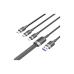 Кабель Vention 3 в 1 USB 2.0 AM/ Micro-B, USB-C, Lightning M - 1.5м. Черный 6A, шт.