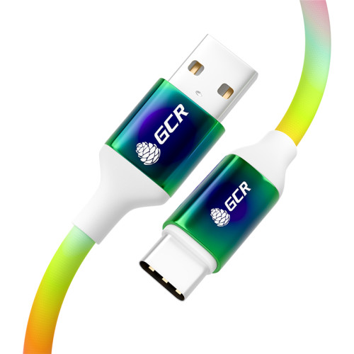 GCR Кабель 1.2m TypeC, для Samsung, ОS Android, быстрая зарядка, GRADIENT, 28/24 AWG, GCR-53075