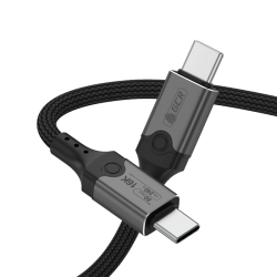 GCR PRO Кабель USB 5.0 Type-C 2.0m, 80Gbps 240W 16K VIDEO, M/M, текстиль, черный, GCR-57149