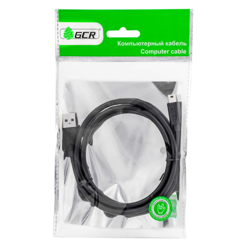Greenconnect Кабель 1.5m USB 2.0, AM/mini 5P, черный, 28/28 AWG, экран, армированный, морозостойкий, GCR-UM2M5P-BB2S-1.5m Greenconnect Кабель 1.5m USB 2.0, AM/mini 5P, черный, 28/28 AWG, экран, армированный, морозостойкий, GCR-UM2M5P-BB2S-1.5m