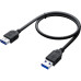 GCR Удлинитель 1.8m USB 3.0, AM/AF, черный