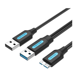 Кабель Vention USB 3.0 AM/micro B, USB 2.0 AM - 0.5м