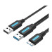 Кабель Vention USB 3.0 AM/micro B, USB 2.0 AM - 0.5м