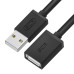 Greenconnect Удлинитель 0.3m USB 2.0, AM/AF, черный, 28/28 AWG, GCR-UEC6M-BB2S-0.3m, экран, армированный, морозостойкий