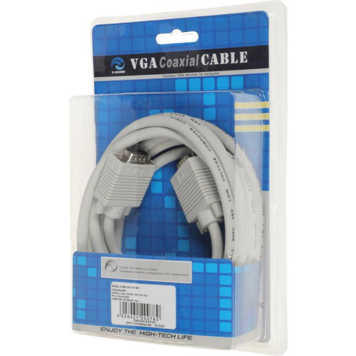 Кабель Ningbo CAB016S-10F VGA (m) VGA (m) 3м (CAB016S-10F-BR) феррит.кольца серый (блистер) [CAB016S-10F-BR]