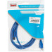 Кабель Buro USB A(m) USB B(m) 1.8м (USB3.0-AM/BM) синий [USB3.0-AM/BM]