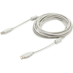 Кабель Buro USB A(m) USB B(m) 5м (USB2.0-AM/BM-5M-MG) феррит.кольца [USB2.0-AM/BM-5M-MG]