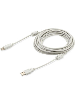 Кабель Buro USB A(m) USB B(m) 5м (USB2.0-AM/BM-5M-MG) феррит.кольца [USB2.0-AM/BM-5M-MG]