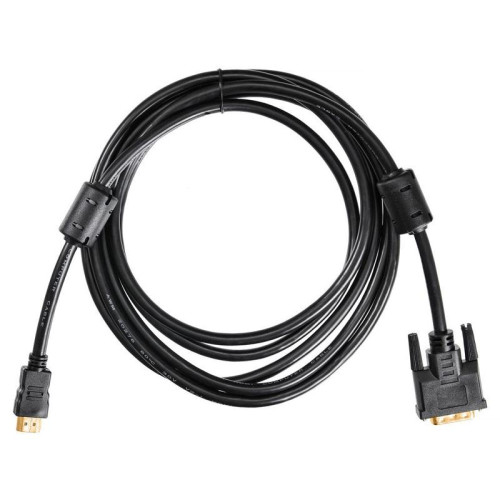 Кабель Buro HDMI (m) DVI-D (m) 3м (HDMI-19M-DVI-D-3M) феррит.кольца [HDMI-19M-DVI-D-3M]