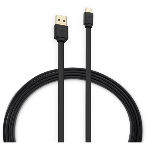 Кабель Buro BHP MICROUSB 1M FLAT USB (m)-micro USB (m) 1м черный плоский [BHP MICROUSB 1M FLAT]