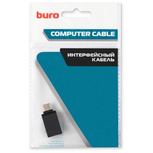 Адаптер Buro ver3.0 USB A(f) USB Type-C (m) (BU-USB3-AF-CM) черный [BU-USB3-AF-CM]