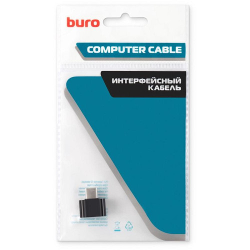 Адаптер Buro BU-USB2-AF-CM USB A(f) USB Type-C (m) черный [BU-USB2-AF-CM]
