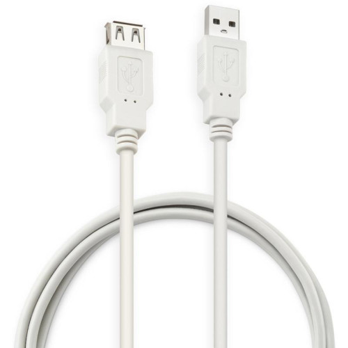 Кабель Buro USB A(m) USB A(f) 1.8м (USB2.0-AM-AF-1.8M-MG) феррит.кольца серый [USB2.0-AM-AF-1.8M-MG]