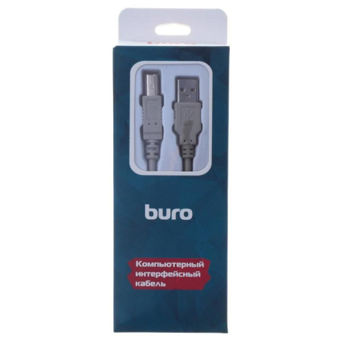 Кабель Buro USB A(m) USB B(m) 1.8м (BHP RET USB_BM18) серый (блистер)