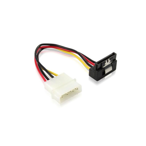 Кабель SATA питания 0.15 m GCR GC- ST202, MOLEX 4pin / SATA 15pin (угловой) железный зажим, медь, пакет