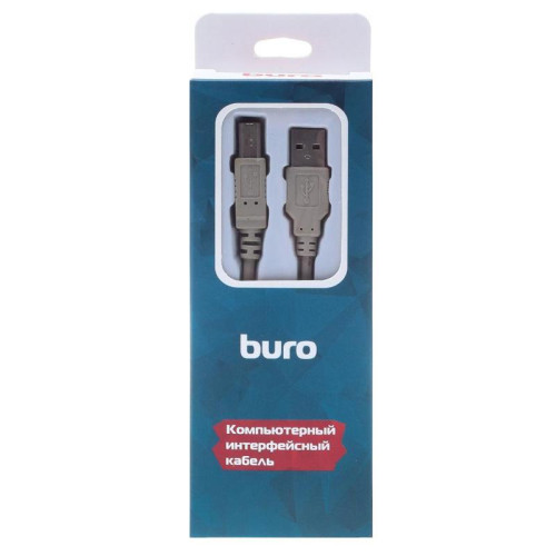 Кабель Buro USB A(m) USB B(m) 3м (BHP RET USB_BM30) серый (блистер) [BHP RET USB_BM30]